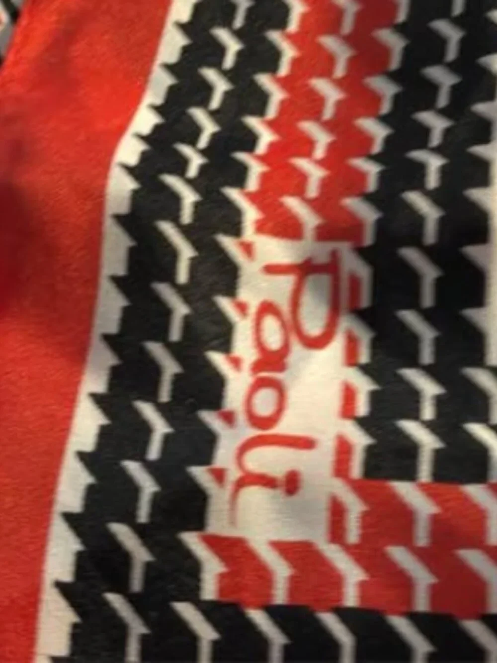 Red Black White Houndstooth Scarf Paoli